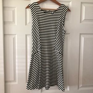 Free People Black and White Striped Dress